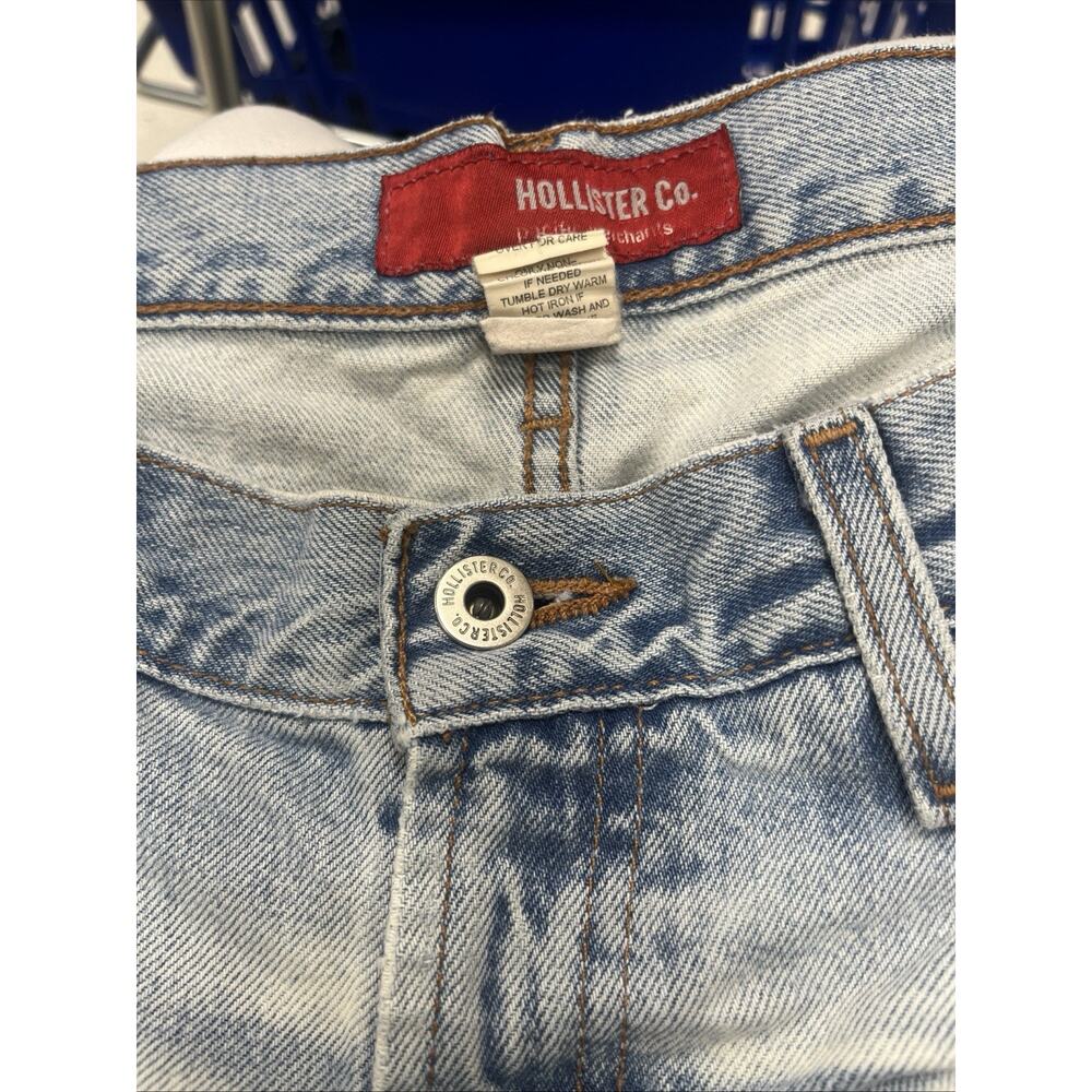 Vtg. Hollister Co Low-Rise Flare Jean 4 R 100% Cotton Boho Distressed Y2K Ripped - Picture 8 of 16